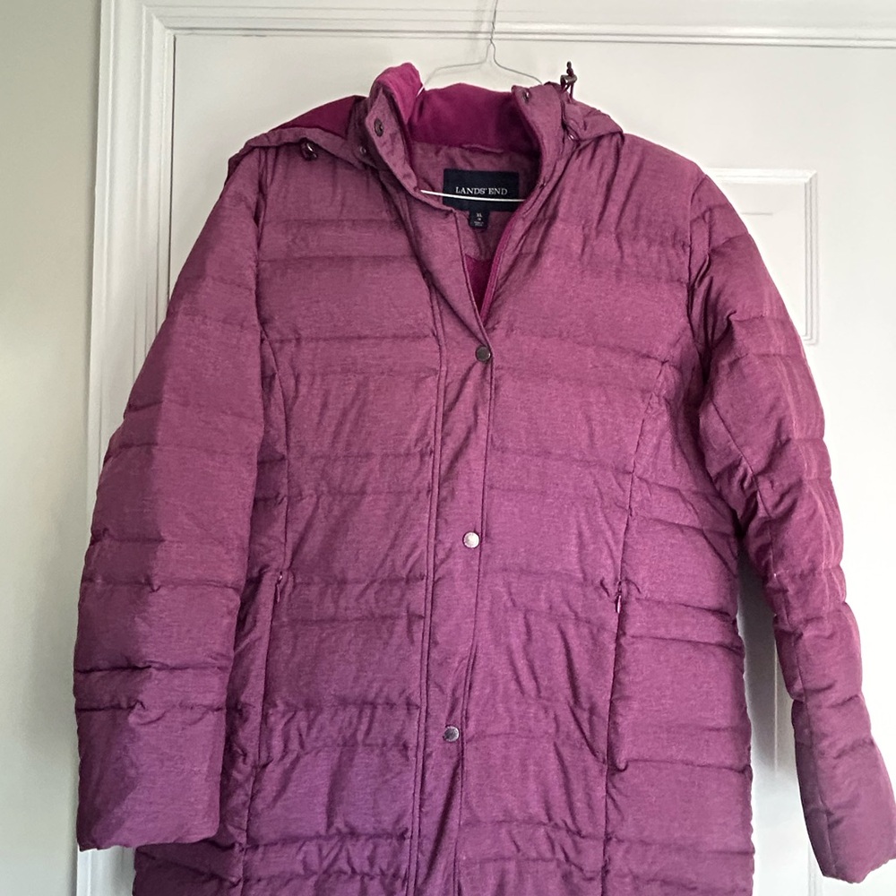 Lands' End Women's Plum Puffer Jacket
